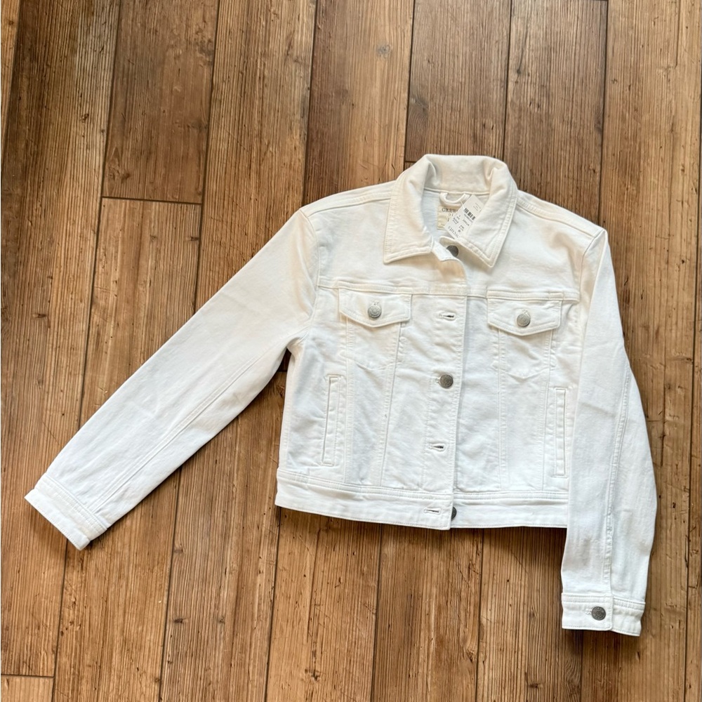New Crewcuts Bright White Jean Jacket. Girls Large (10-11)